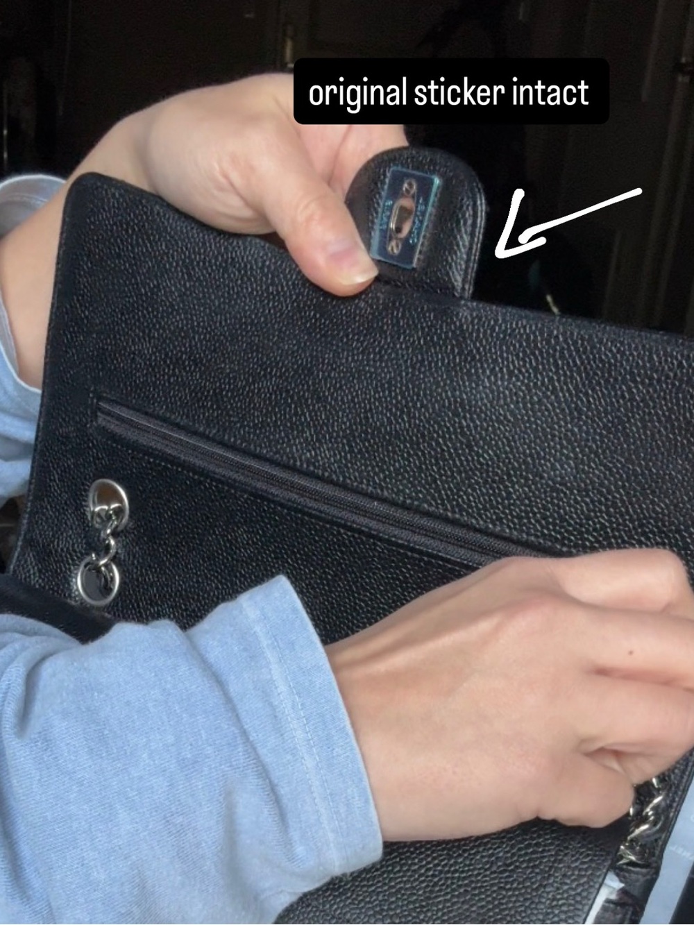 Flawless Iconic Chanel Medium Caviar Flap Bag
